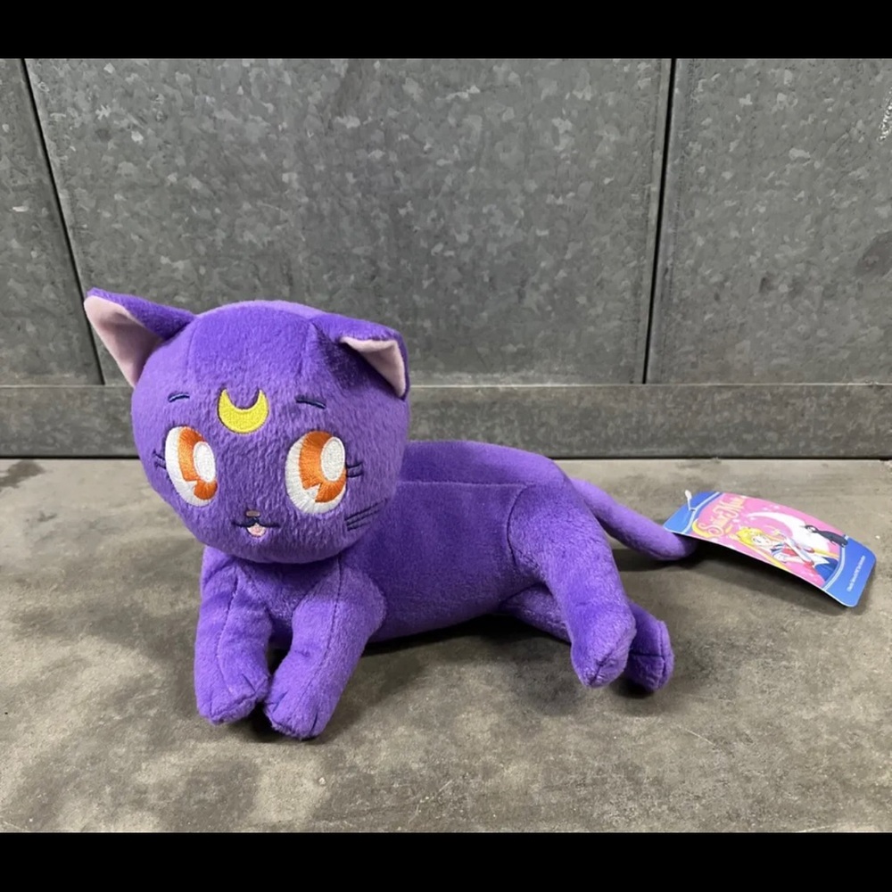 Sailor Moon Luna Lying Down 8” Plush New With Tags